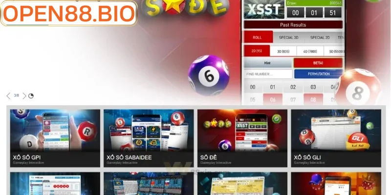 Giao diện đặt cược xổ số Open88 trực tuyến an toàn